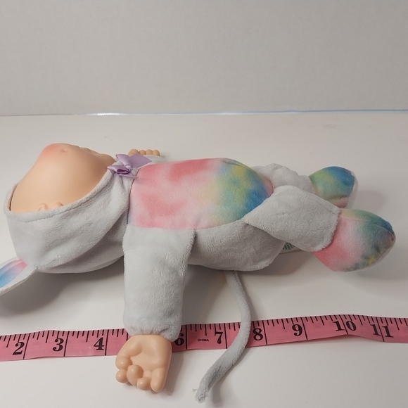 Cabbage Patch Baby Doll White Tie Dye Bunny Bald - Picture 7 of 8
